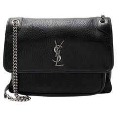 Saint Laurent Grained Lambskin Monogram Niki Large Shoulder Bag