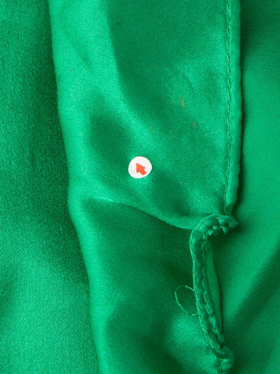 Saint Laurent - Robe longue de soirée en dentelle verte et noire - Taille M Bon état - En vente à London, GB