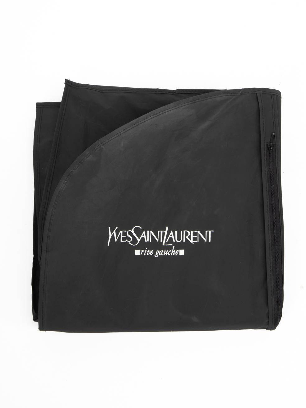 Saint Laurent - Robe longue de soirée en dentelle verte et noire - Taille M en vente 1