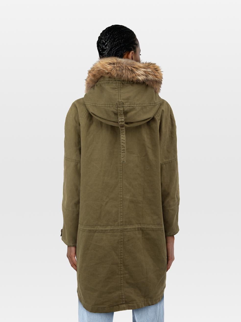 CONDITION is Very good. Minimal wear to the jacket is evident. The back neck chain detailing has snapped. Discolouration on the front left, front right, back and on both sleeves on this used Saint Laurent designer resale item. Discolouration may