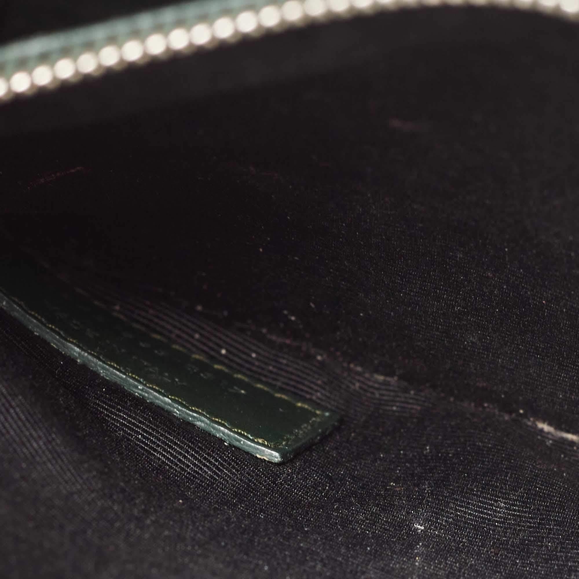 Saint Laurent Green Croc Embossed Leather Baby Classic Sac De Jour Tote 8
