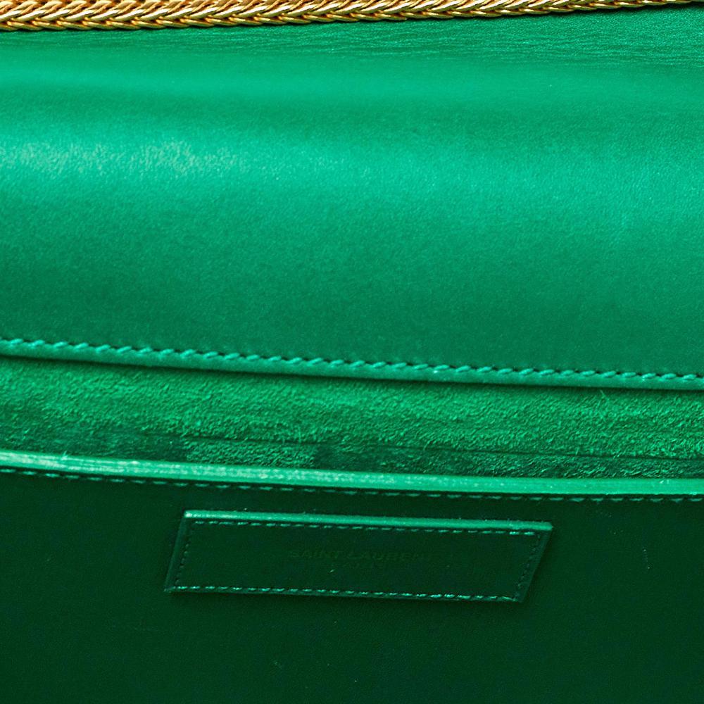 Saint Laurent Green Leather Betty Clutch 3