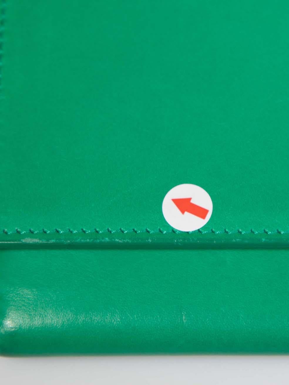 Saint Laurent Green Leather Chyc Long Wallet For Sale 4