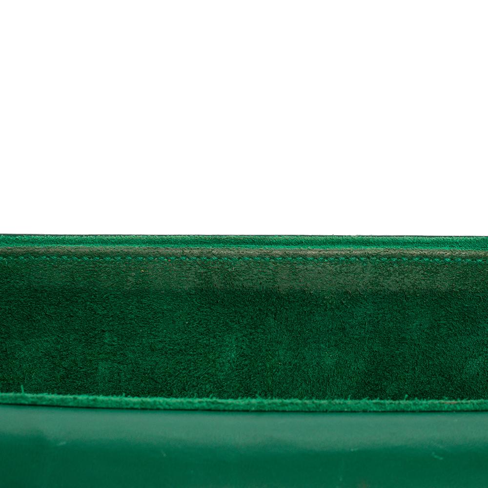 Saint Laurent Green Leather Medium Lulu Shoulder Bag 2