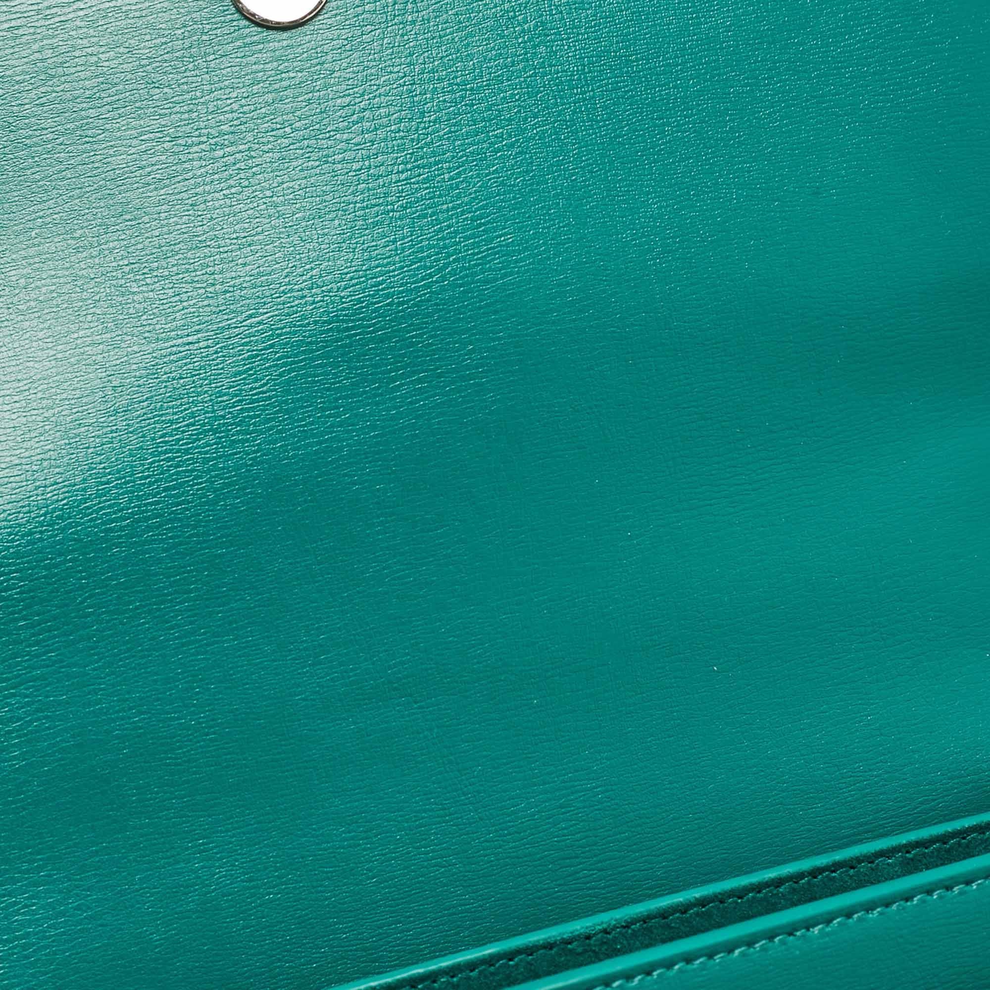 Saint Laurent Green Leather Medium Sunset Shoulder Bag 2