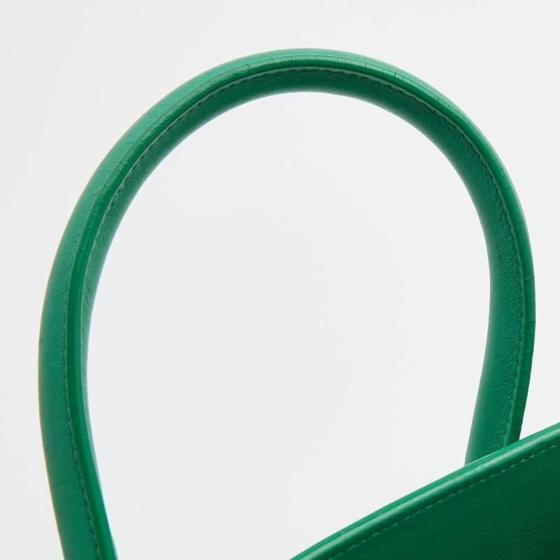 Saint Laurent Green Leather Small Classic Sac De Jour Tote 5