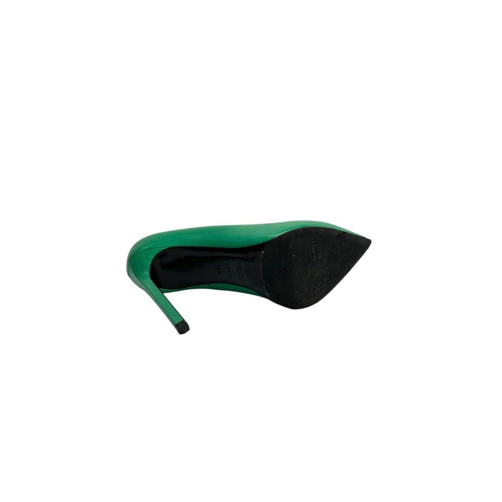 Donna Saint Laurent Pumps a spillo in pelle verde Sz.37, 5 in vendita