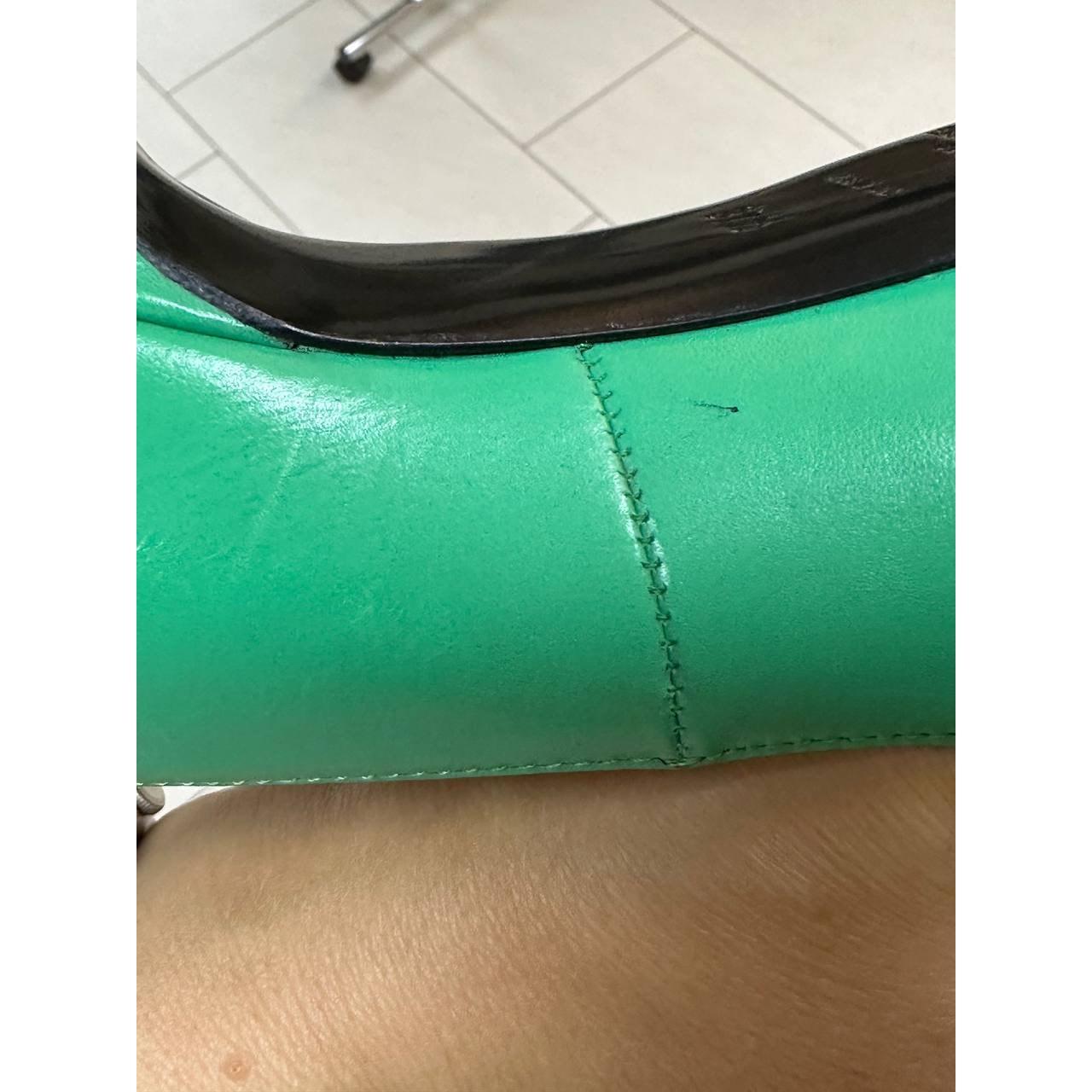 Saint Laurent Pumps a spillo in pelle verde Sz.37, 5 in vendita 3