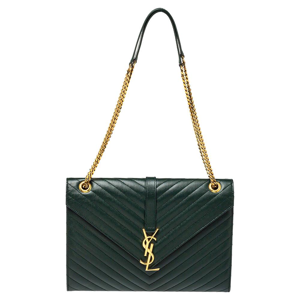 Green Saint Laurent Bag 16 For Sale on 1stDibs green ysl bag ysl green bag emerald green ysl bag