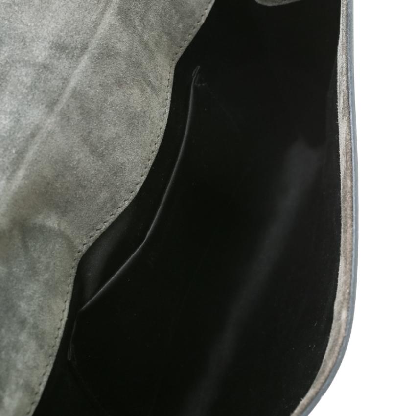 Saint Laurent Green Patent Leather Belle De Jour Flap Clutch 1