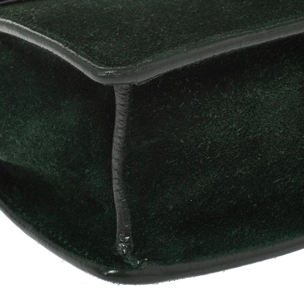 Saint Laurent Green Suede and Leather Betty Shoulder Bag 5