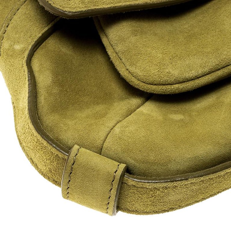 Saint Laurent Green Suede Shoulder Bag For Sale at 1stDibs
