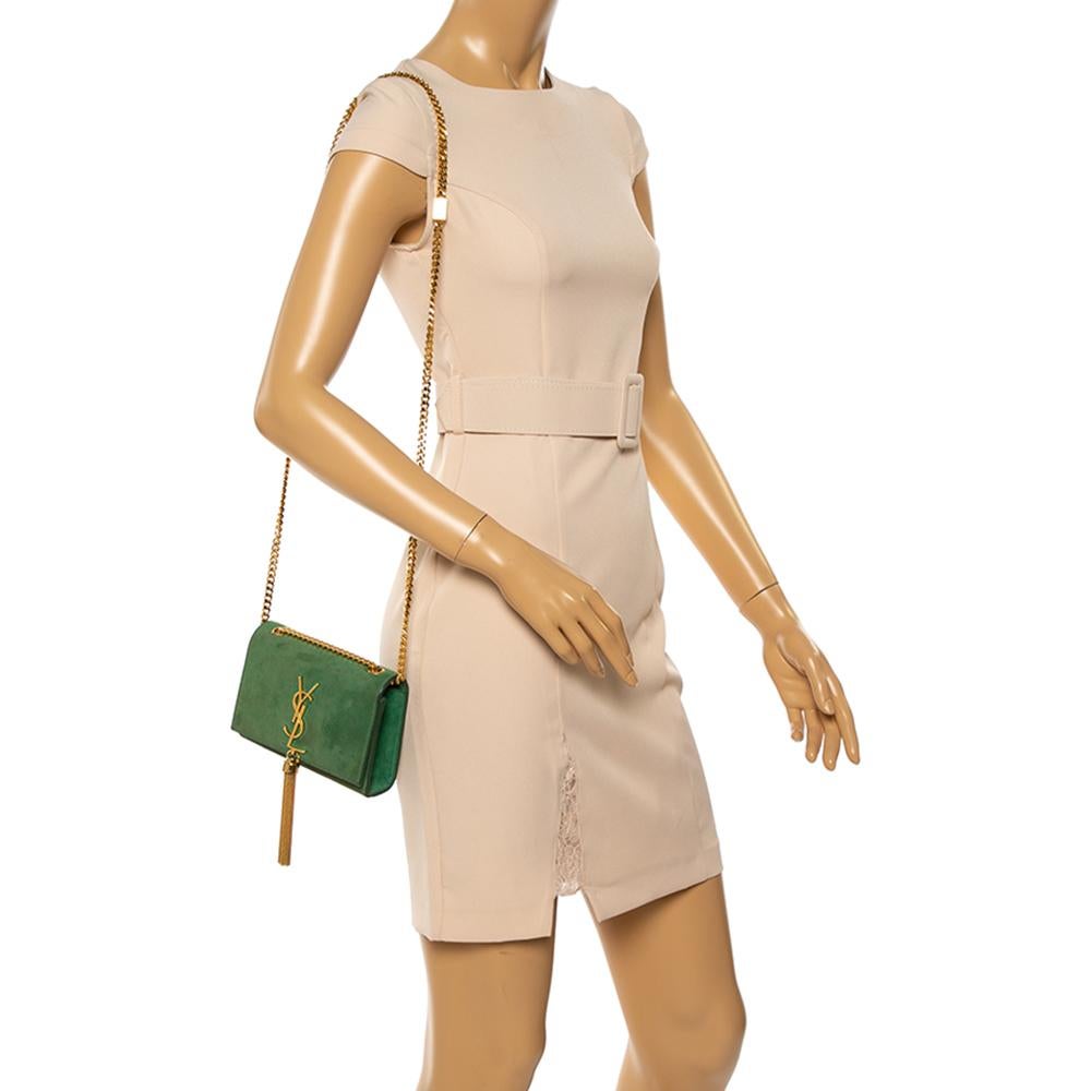 ysl tasche grün wildleder