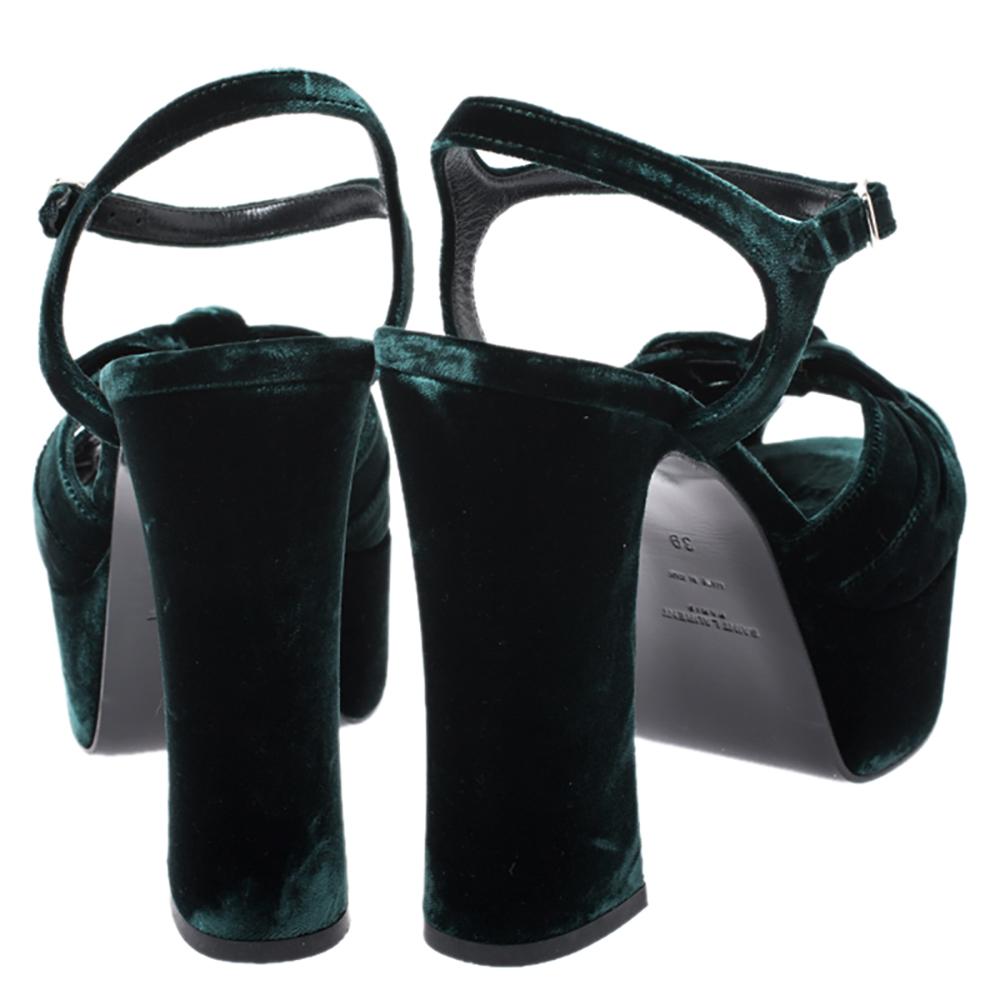 green velvet platform shoes