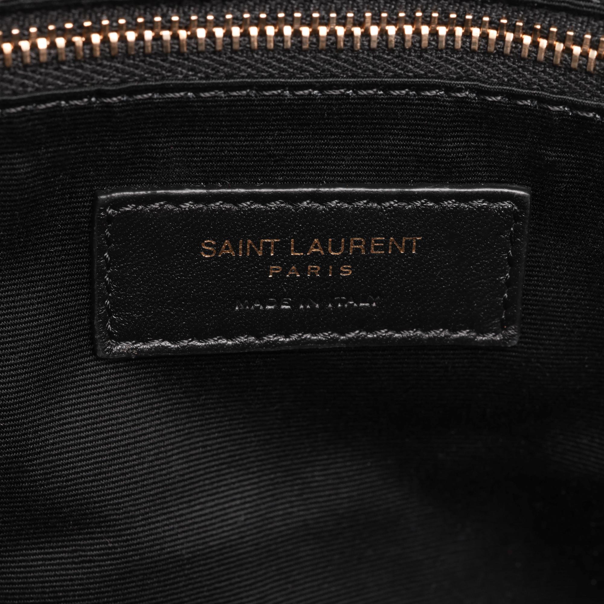 SAINT LAURENT Green Y Quilted Calfskin Leather Medium Loulou 5