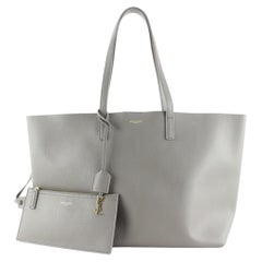 Saint Laurent Grey Calfskin East West Shopping Tote with Pouch 1YSL0412C