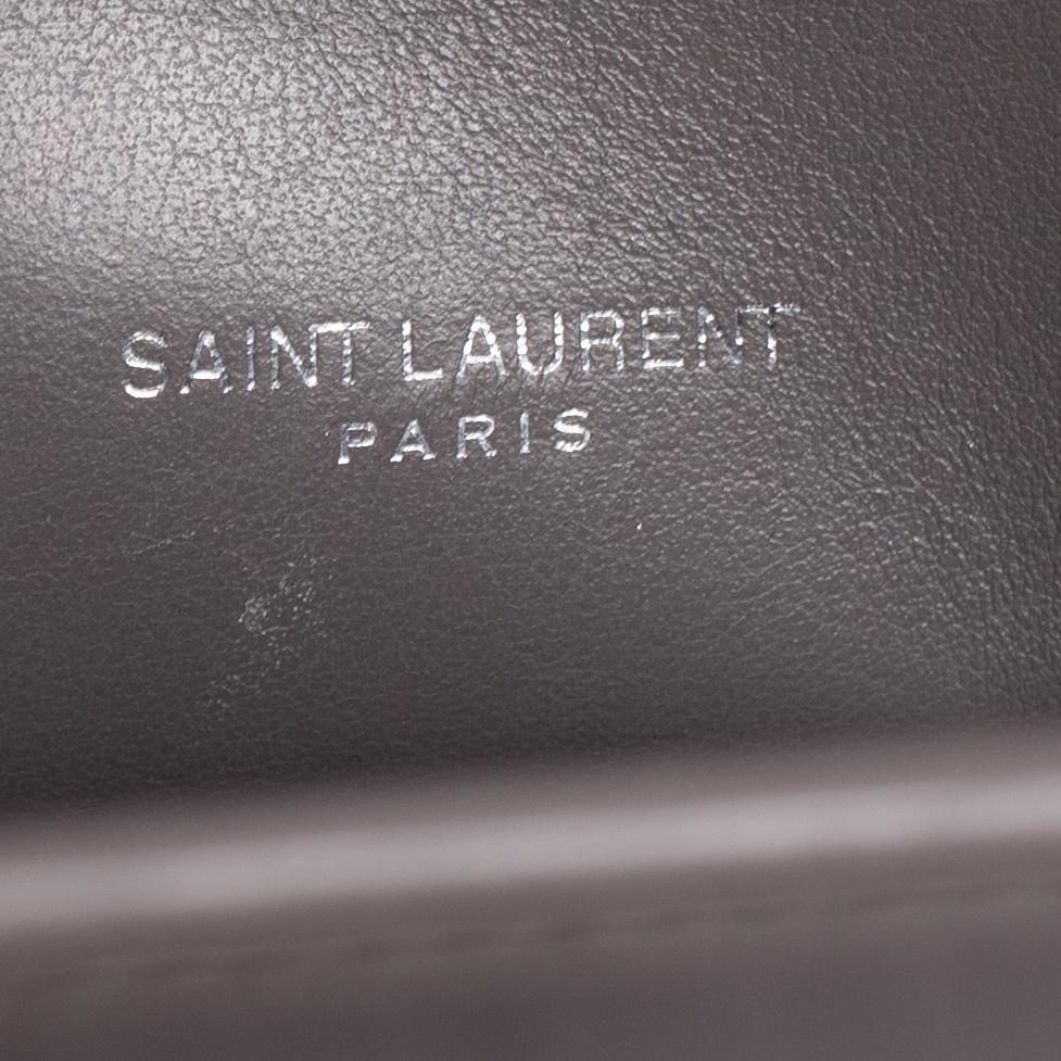 Saint Laurent Grey Croc Embossed Leather Small Classic Sac De Jour Tote 1