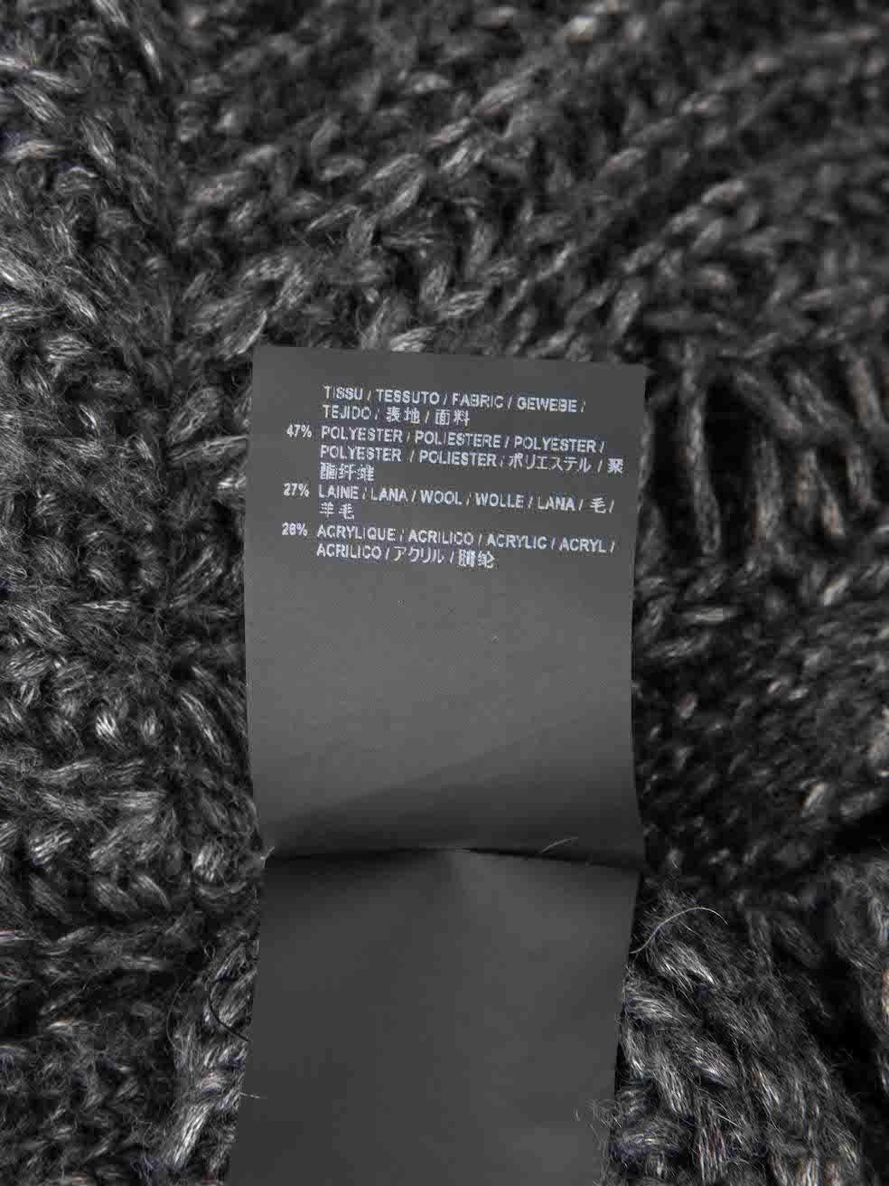 Saint Laurent Grey Distressed Knit Cardigan Size M For Sale 6