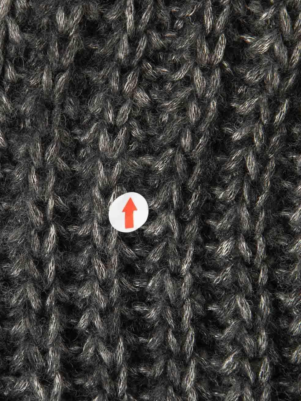 Women's Saint Laurent Grey Distressed Knit Cardigan Size M For Sale