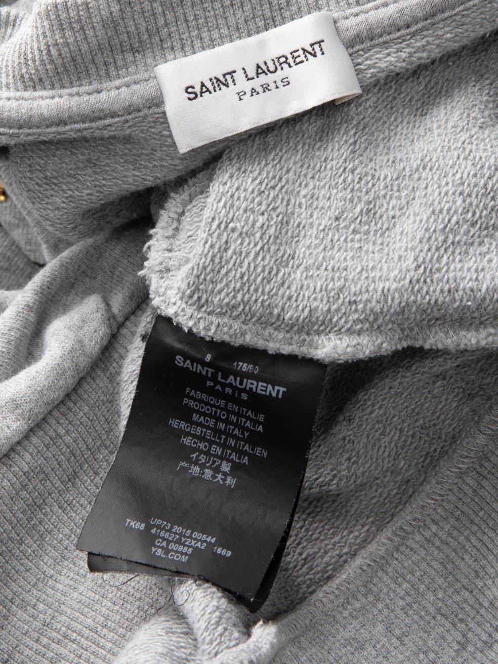 Saint Laurent - Maglia ricamata grigia Taglia S In condizioni ottime in vendita a London, GB