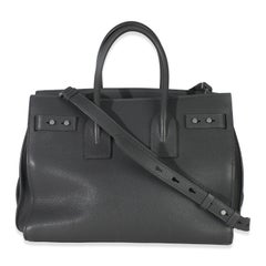 Saint Laurent Grey Grained Calfskin Small Souple Sac De Jour