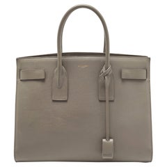 Saint Laurent Grey Leather Medium Sac De Jour Tote