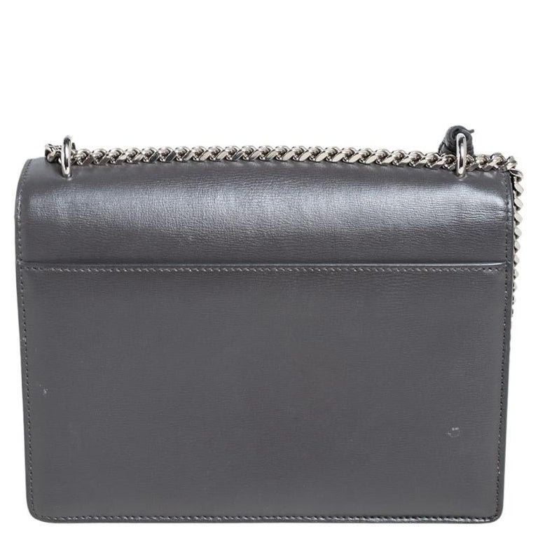 Saint Laurent Grey Leather Medium Sunset Shoulder Bag at 1stDibs