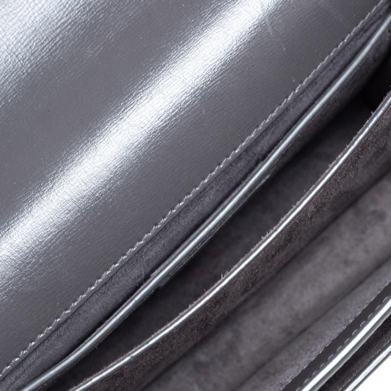 Saint Laurent Grey Leather Medium Sunset Shoulder Bag 3