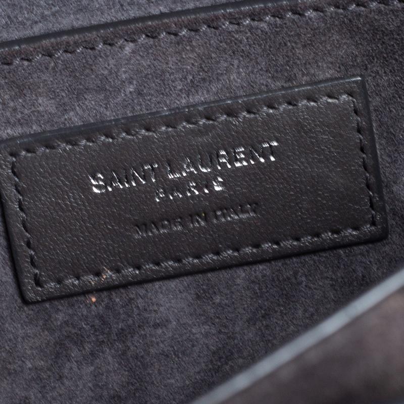 Saint Laurent Grey Leather Medium Sunset Shoulder Bag 4