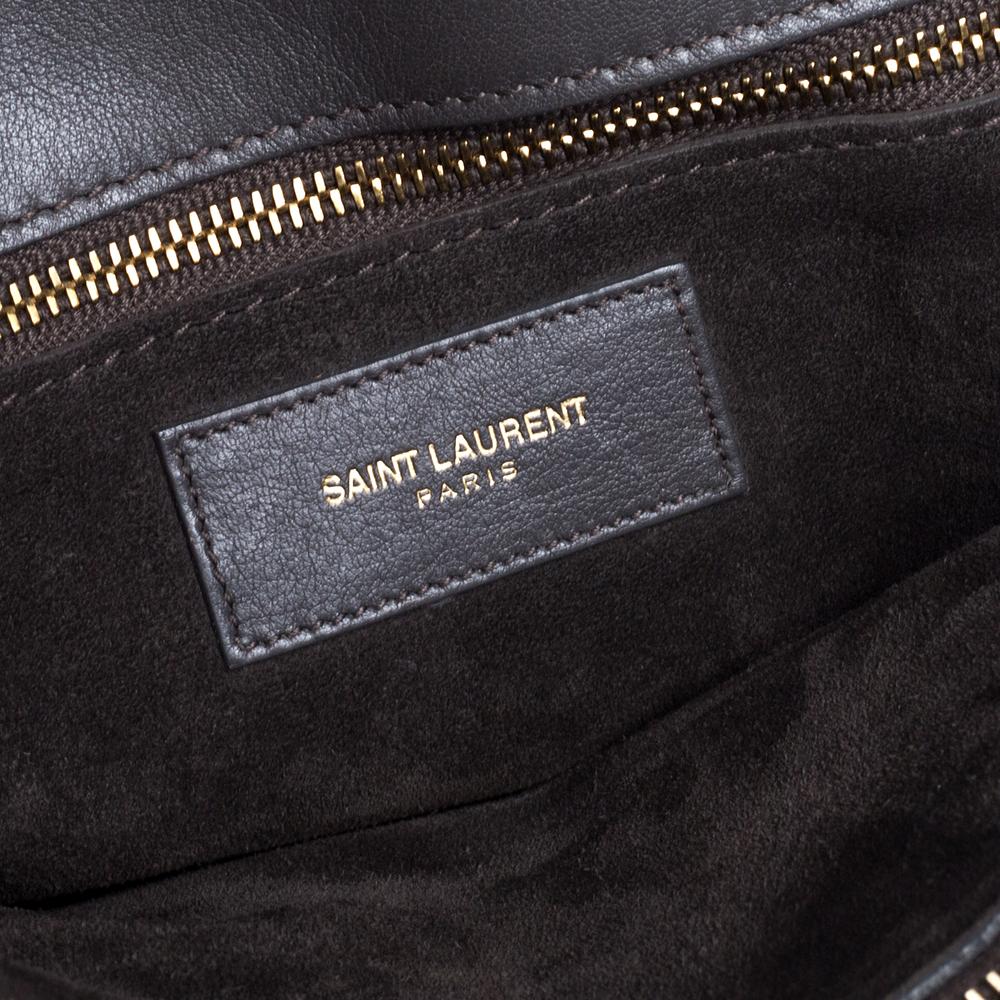Saint Laurent Grey Leather Small Classic Sac De Jour Tote In Good Condition In Dubai, Al Qouz 2