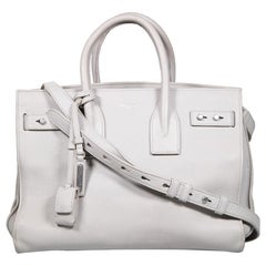 Saint Laurent Grey Leather Small Sac de Jour Supple Tote