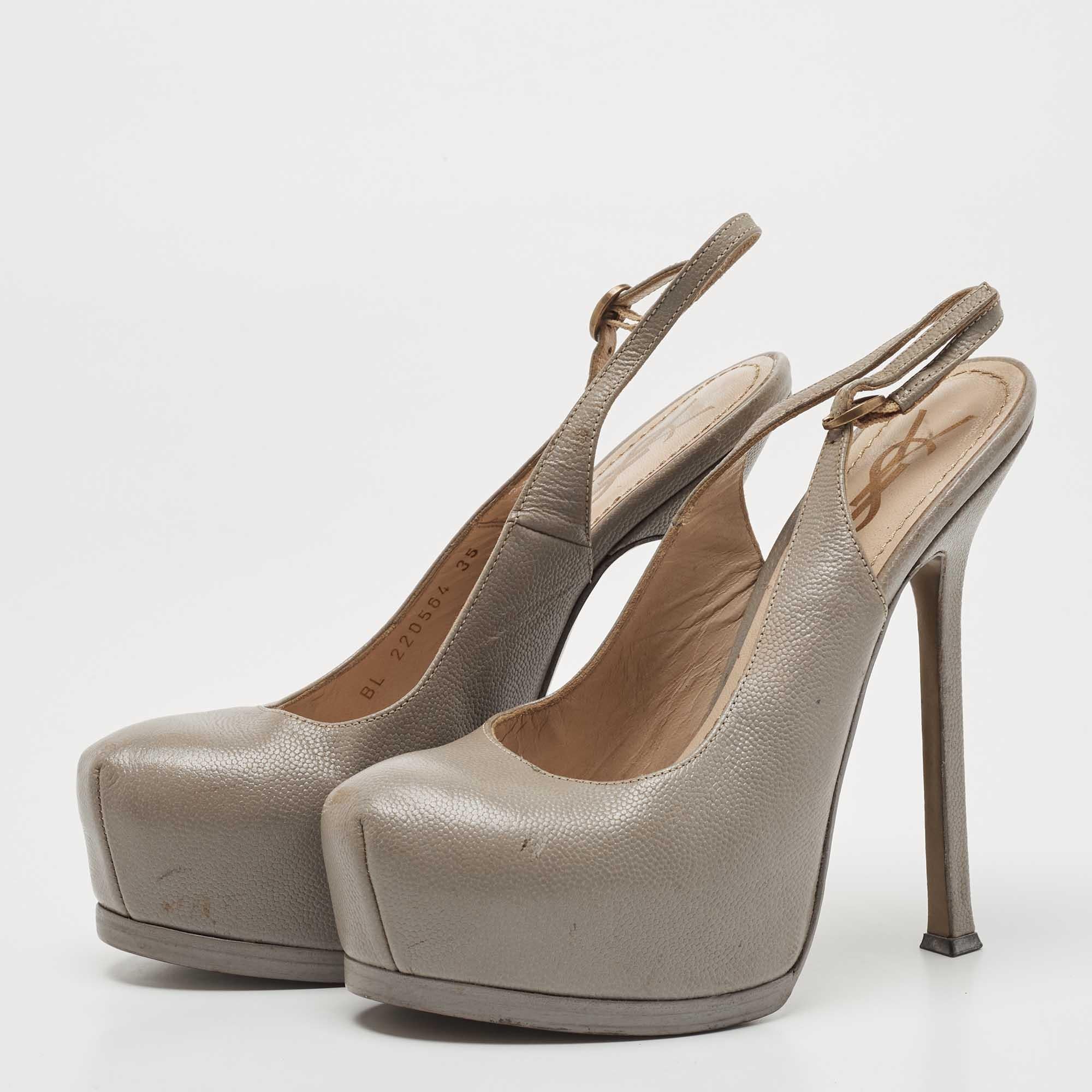 Make a chic style statement with these designer pumps. They showcase sturdy heels and durable soles  perfect for your fashionable outings