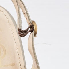 Saint Laurent Grey Leather Tribtoo Slingback Pumps Size 37