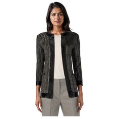 Saint Laurent Grey Sequinned Blazer Size XS