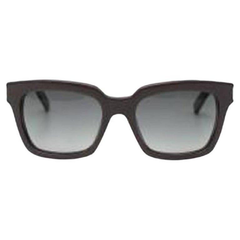Saint Laurent Grey Square Bold 1 Sunglasses For Sale at 1stDibs