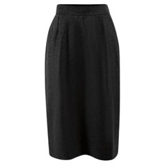 Saint Laurent Grey Wool Vintage Pencil Skirt Size M