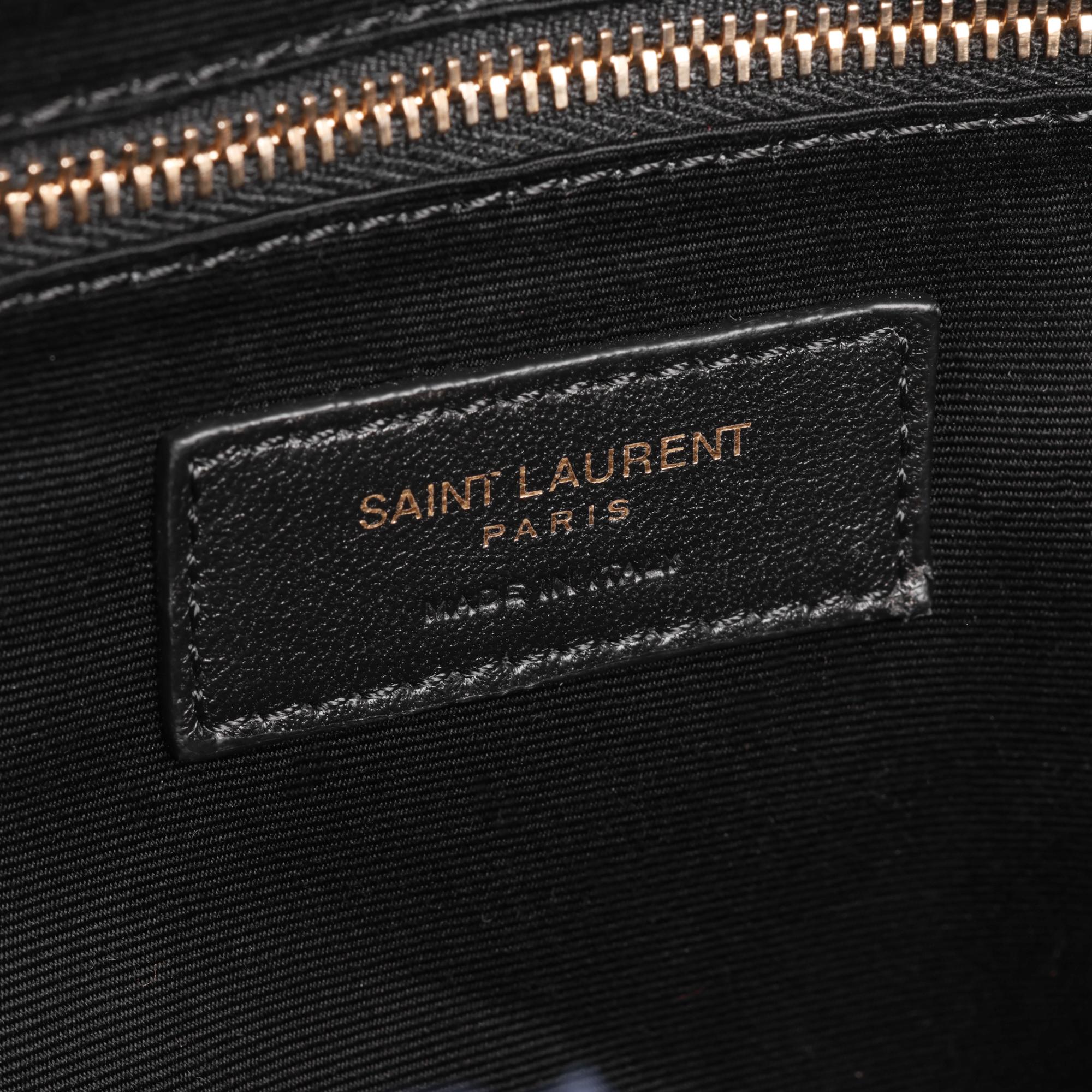 SAINT LAURENT Grey Y Quilted Calfskin Leather Medium Loulou 6