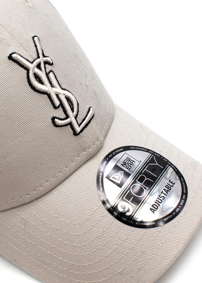 Saint Laurent Grey YSL monogram New Era baseball cap - OS Saint Laurent Grey YSL monogram New Era baseball cap - OS