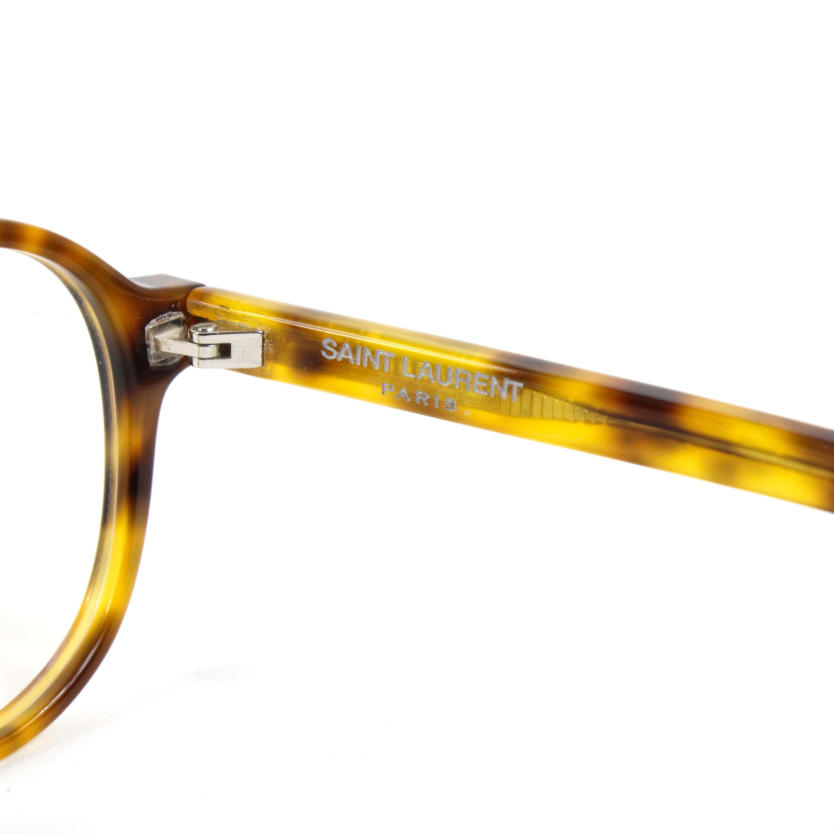 Saint Laurent Havana Eyeglasses SL 159 002 In New Condition For Sale In Bressanone, IT
