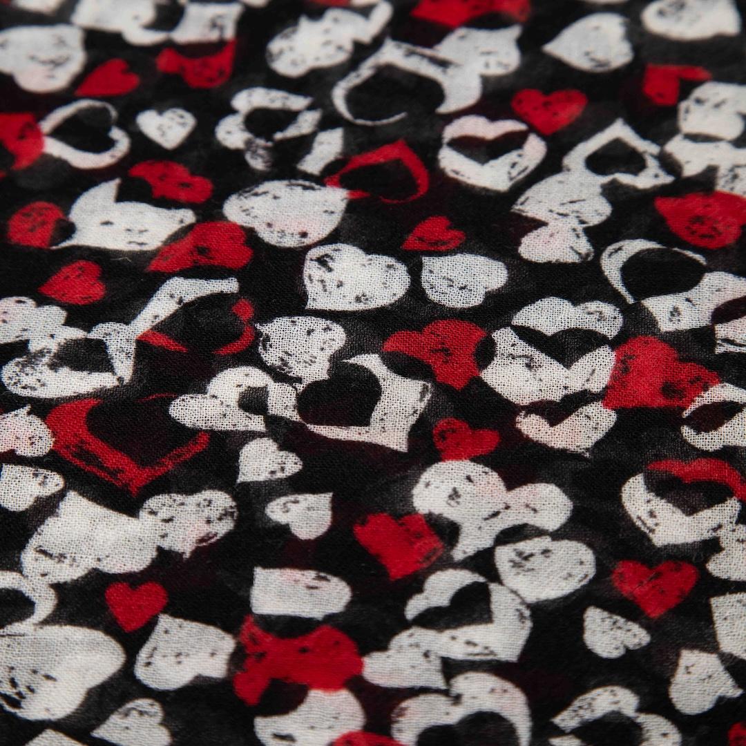 Sciarpa in lana con stampa a cuore di Saint Laurent In condizioni ottime in vendita a London, GB
