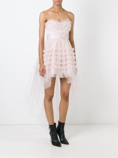 SAINT LAURENT  Pink Blush "Lulu" Tulle Dress 38  Seen on Miranda Kerr NEW $8, 000