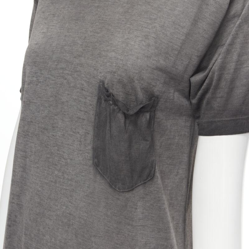 SAINT LAURENT Hedi Slimane 2015 grey washed chest pocket oversized tshirt XS
Reference: MELK/A00138
Brand: Saint Laurent
Designer: Hedi Slimane
Collection: 2015
Material: Cotton
Color: Grey
Pattern: Solid
Extra Details: Elasticated patch pocket at