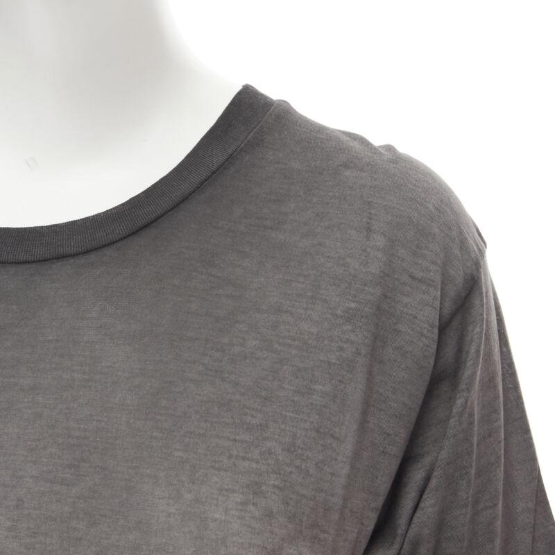 SAINT LAURENT Hedi Slimane 2015 grey washed chest pocket oversized tshirt XS 2