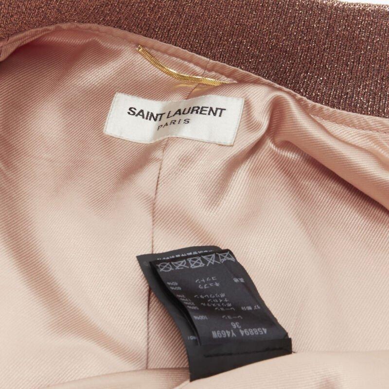 SAINT LAURENT HEDI SLIMANE 2016 love sequins pink satin bomber FR36 S 6