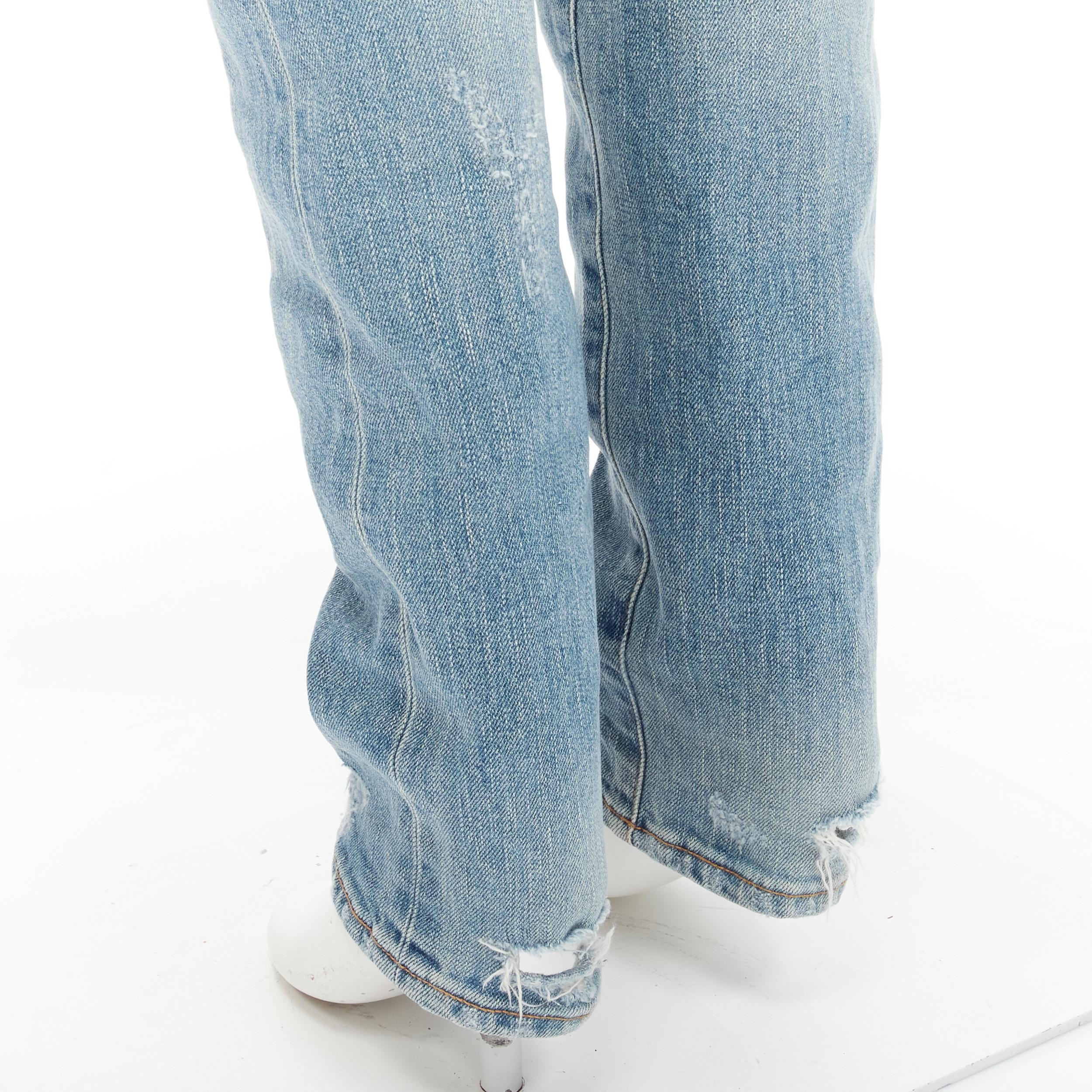 SAINT LAURENT Hedi Slimane Crash D02 M/SK-LW destroyed distressed blue jeans 30