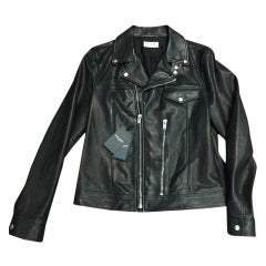 Saint Laurent Hedi Slimane FW15 Chaqueta motera de piel de cordero LS1 Grande