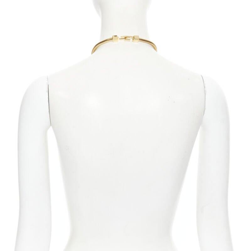SAINT LAURENT Hedi Slimane Collana con pendente geometrico in pietra bianca Opium in vendita 2