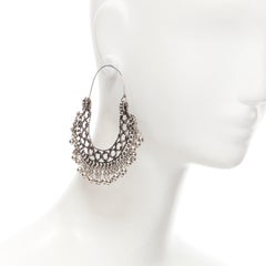 SAINT LAURENT Hedi Slimane Laufsteg Marrakesch Folk Ball Charm Reif-Ohrringe Paar