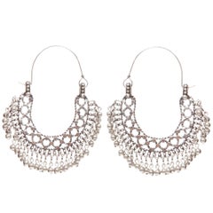 SAINT LAURENT Hedi Slimane Runway Marrakech Boucles d
oreilles métal avec charme Ball and Ball