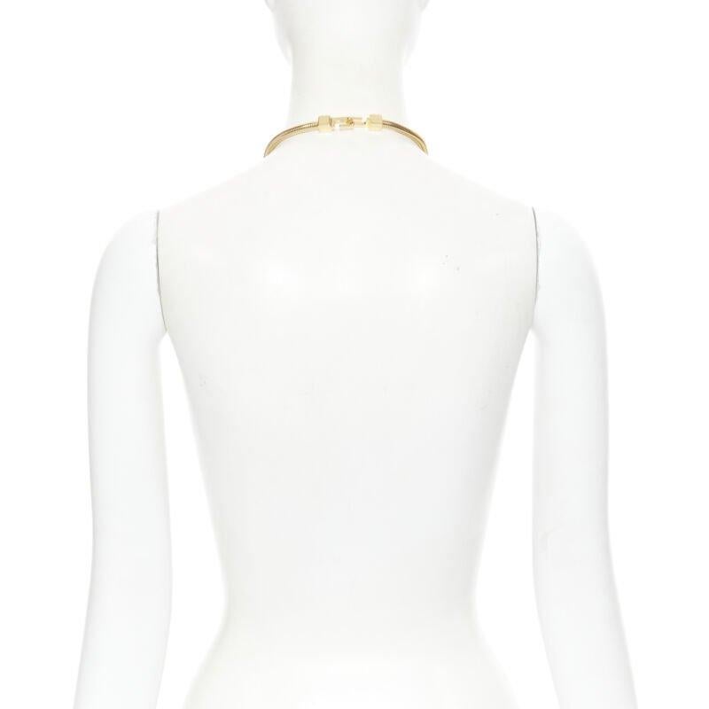SAINT LAURENT Hedi Slimane Runway Opium Deco gold double tassel necklace For Sale 2
